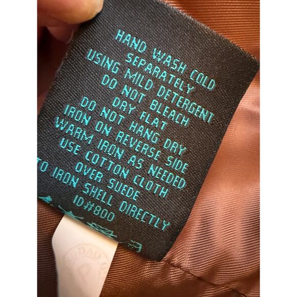 VTG Brown Suede Leather Fringe Western Boho Jacket Coat Siena Studio M Excellent - Picture 9 of 13